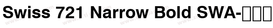 Swiss 721 Narrow Bold SWA字体转换